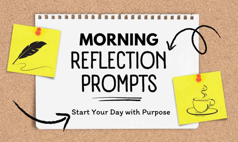 Journal and coffee cup on a wooden table for morning reflection.