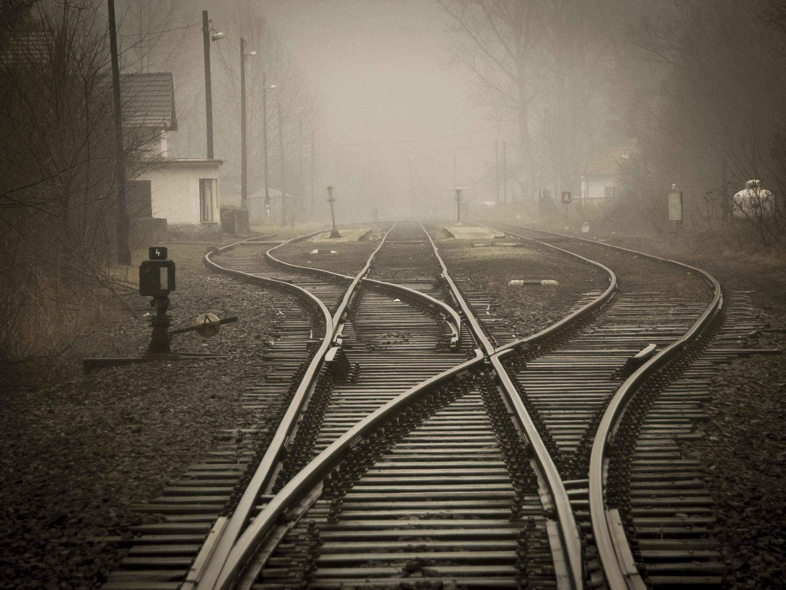 Person standing on a foggy path, representing emotional resilience amid uncertainty.