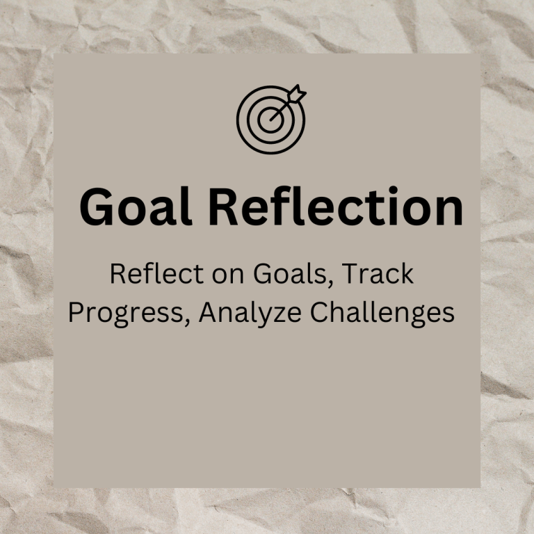 Image illustrating goal reflection, tracking progress, analyzing challenges, and developing improvement plans.