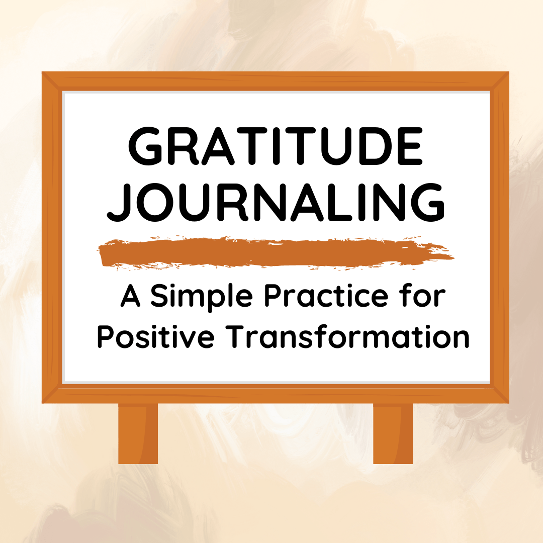 Gratitude journaling notebook with a pen, focusing on positivity