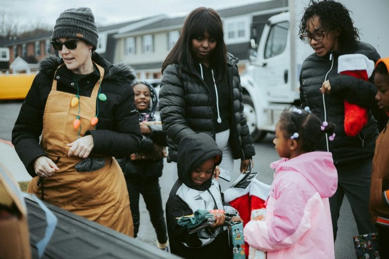 People connecting and showing acts of love and kindness.