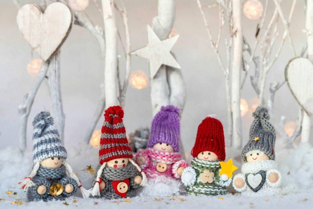 Family celebrating Christmas with twinkling lights and festive decorations, embodying joy and togetherness.